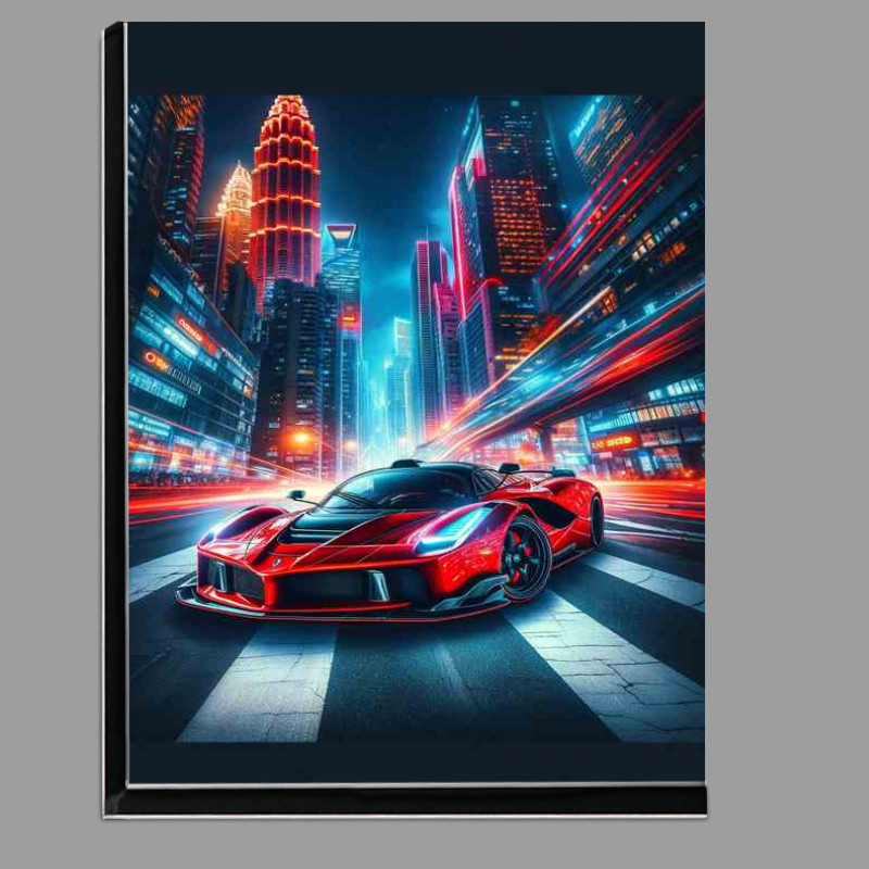 Buy Di-Bond : (Supercar in Dazzling Night Cityscape)