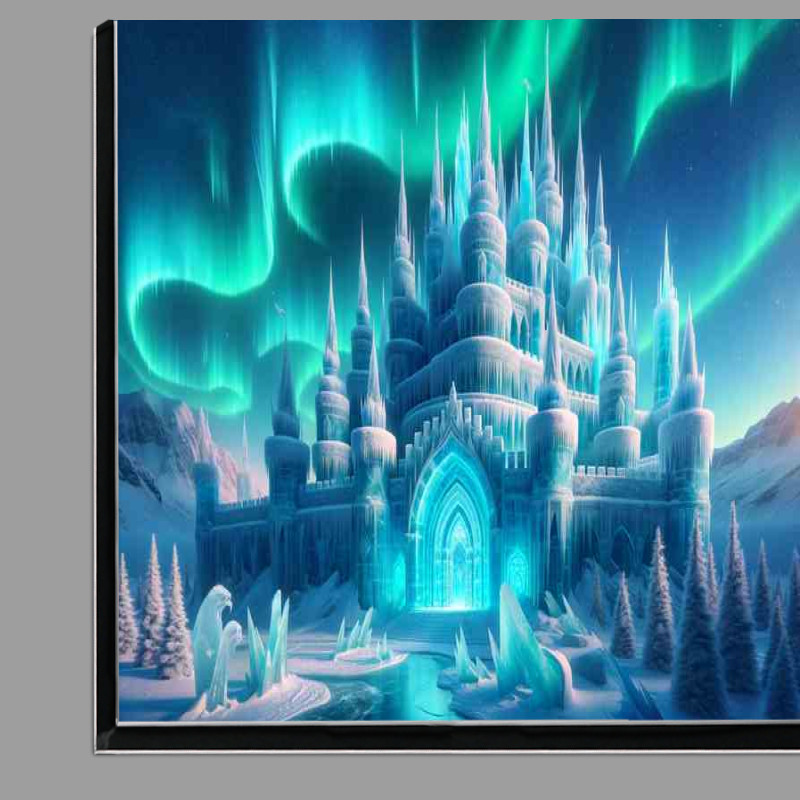 Buy Di-Bond : (Frozen Citadel majestically under the aurora borealis)
