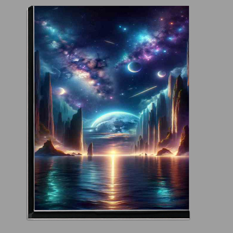 Buy Di-Bond : (Enchanted Night Seascape Moonlit Ocean Artistry)