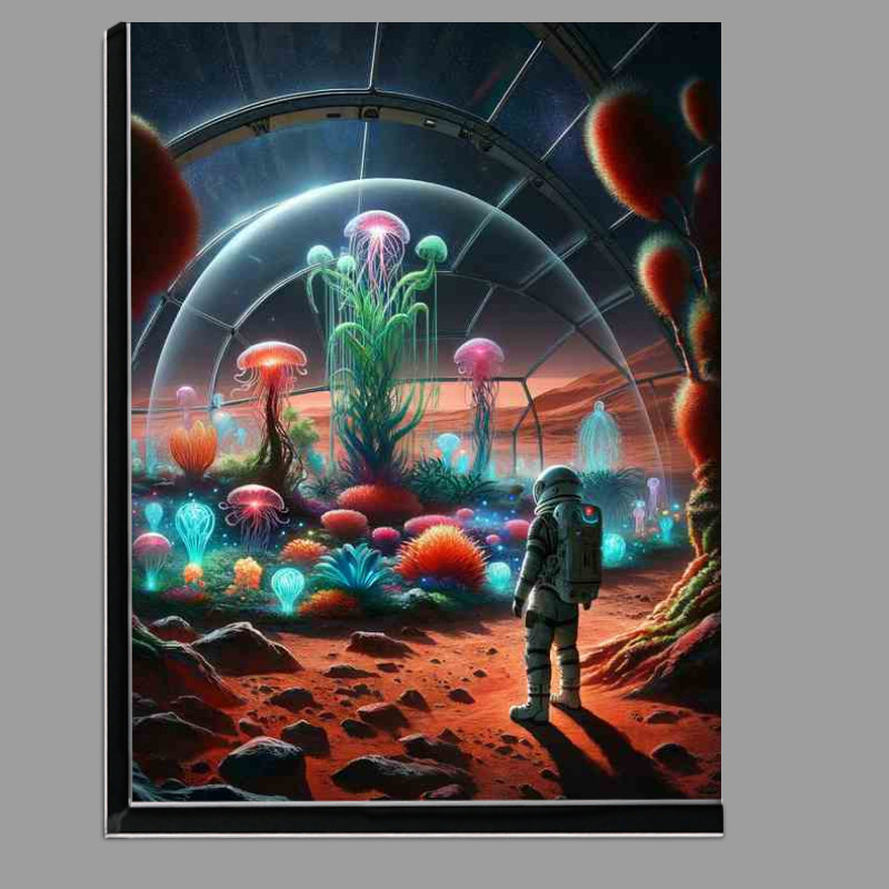 Buy Di-Bond : (A lone astronaut discovering a garden on Mars)