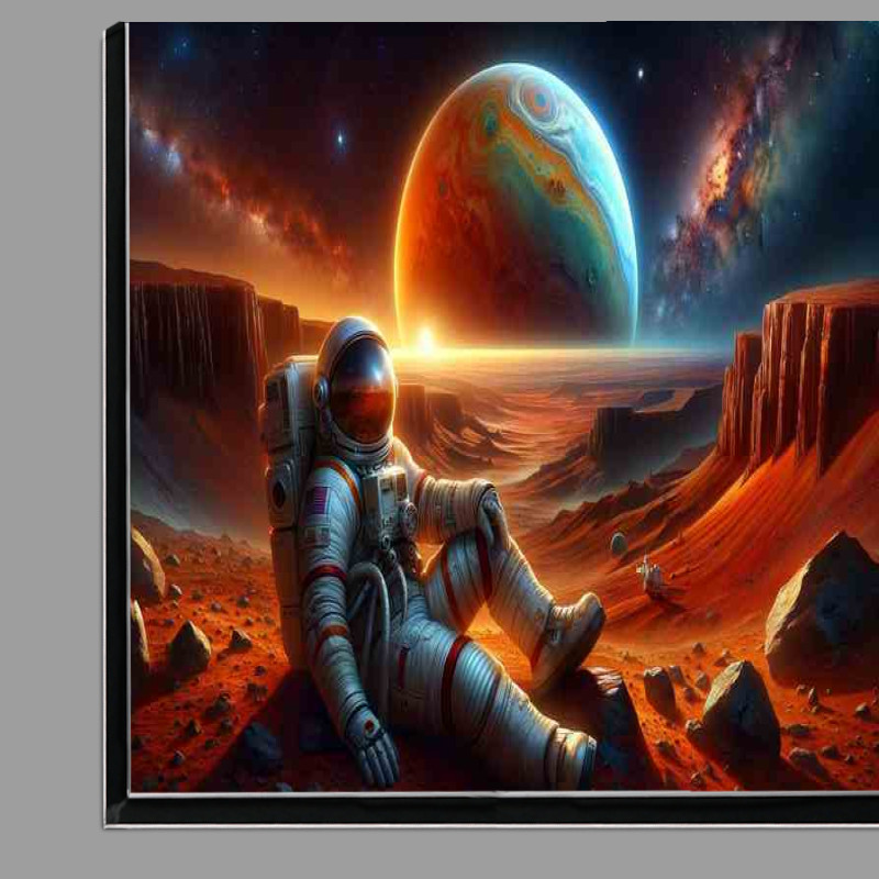 Buy Di-Bond : (Astronaut Resting on Mars Surreal Landscape)