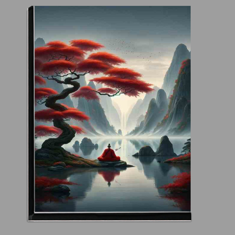 Buy Di-Bond : (Tranquil Zen Master Red Maple Harmony Art)