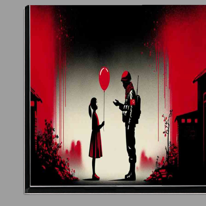 Buy Di-Bond : (A stark color red black and a girl in a bright red dress)