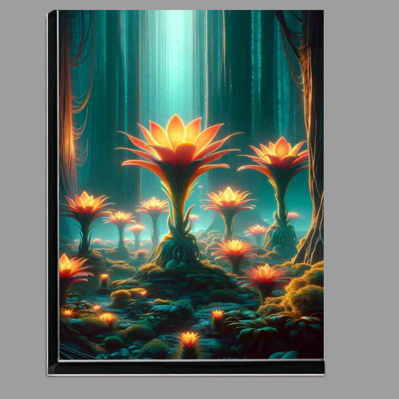 Buy Di-Bond : (Enchanted Forest with Luminescent Alien Flora in neon style)
