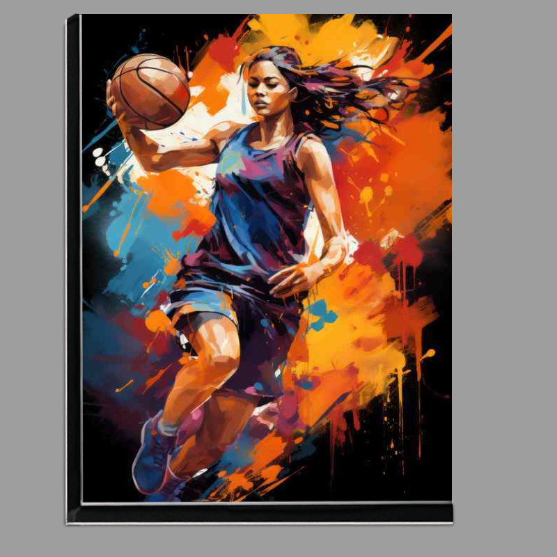 Buy Di-Bond : (The Lady art of basketball on the wall)