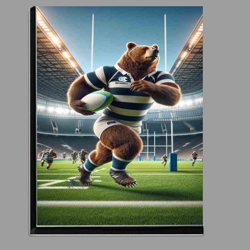 Buy Di-Bond : (Bear Playing Rugby in Rugby Outfit)