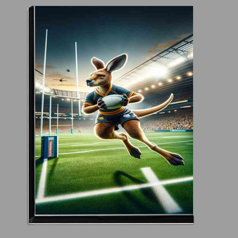 Buy Di-Bond : (Kangaroo Playing Rugby in Rugby Outfit)