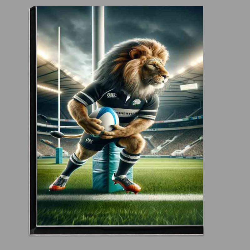 Buy Di-Bond : (Lion Playing Rugby)