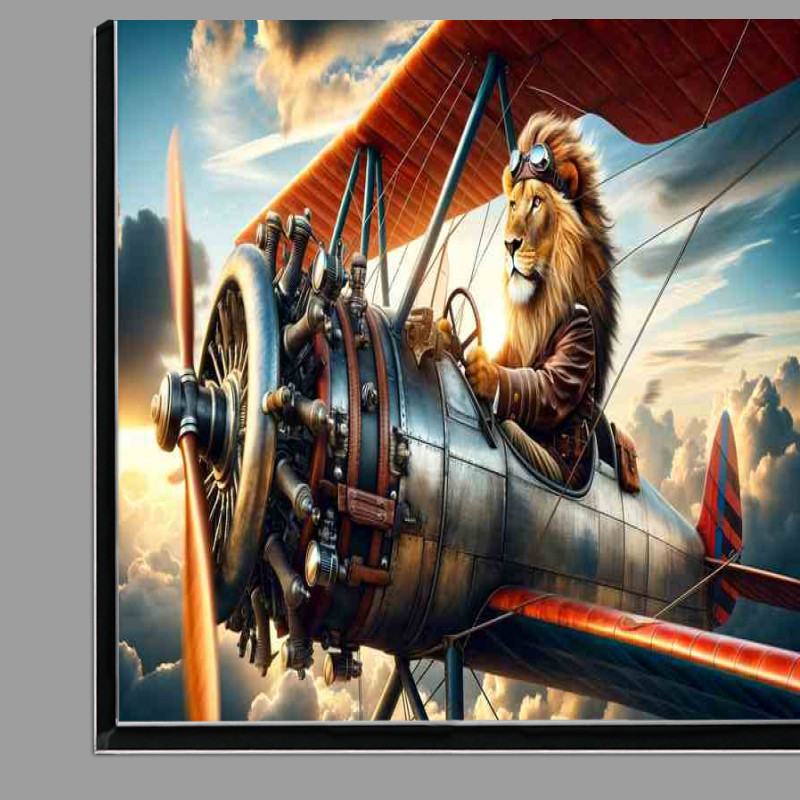 Buy Di-Bond : (Lion Piloting a Bi Plane)