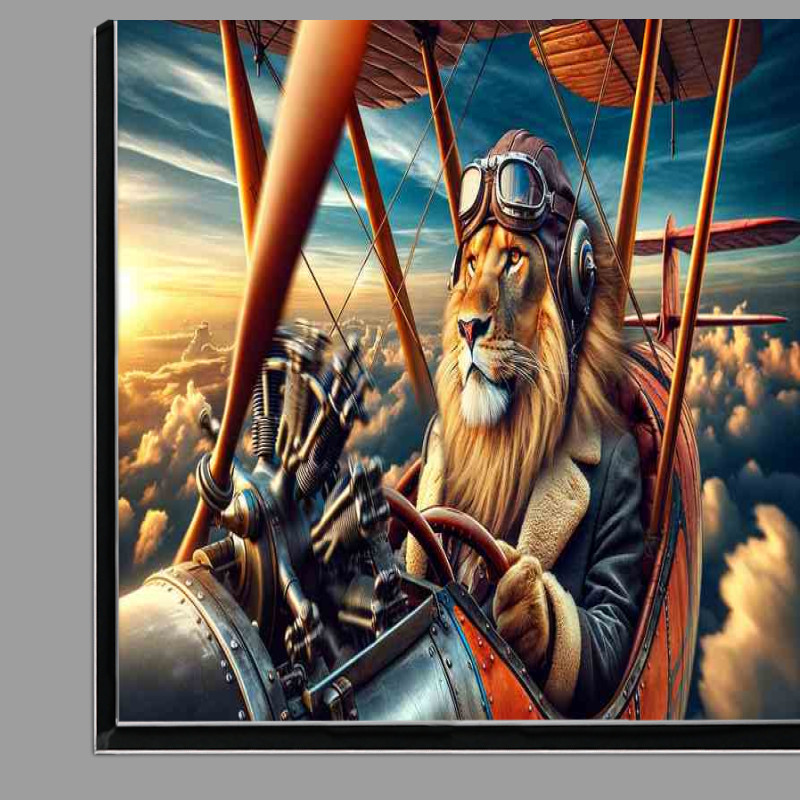 Buy Di-Bond : (Lion Piloting a Bi Plane with Spinning Propeller)