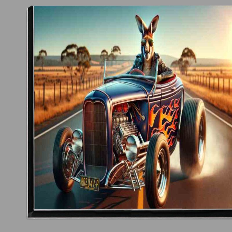 Buy Di-Bond : (Solo Kangaroo Driving an American Hot Rod)
