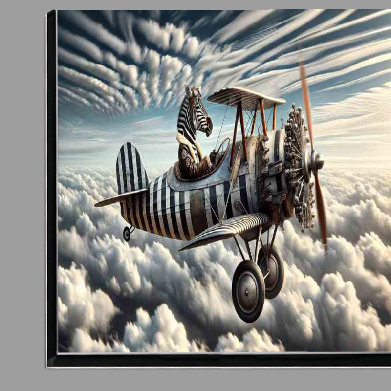 Buy Di-Bond : (Zebra Piloting a Bi Plane with Spinning Propeller)