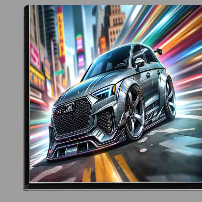 Buy Di-Bond : (Audi RS3 The car is designed sleek grey cartoon style)