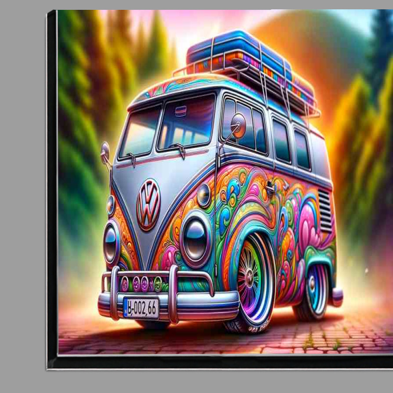 Buy Di-Bond : (VW Camper The van is designed with a colorful paints)