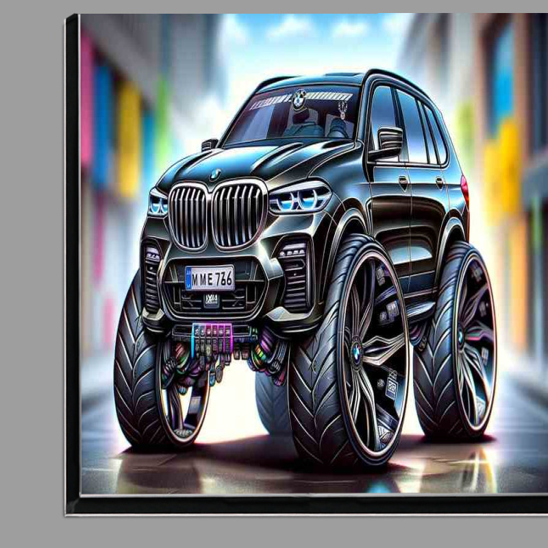 Buy Di-Bond : (BMW X5 4x4 with extremely exaggerated big wheels cartoon)