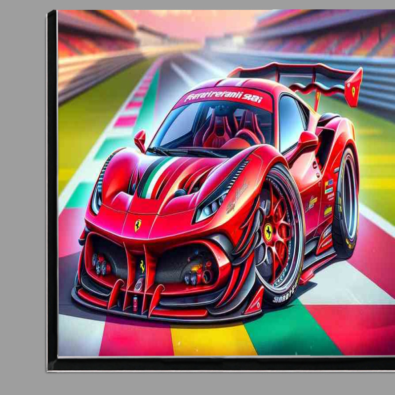 Buy Di-Bond : (Ferrari 488 Pista with extremely exaggerated features in red)