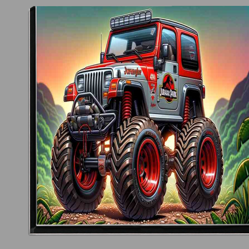 Buy Di-Bond : (Little 4x4 painted in red style big wheels cartoon)