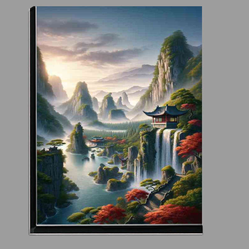 Buy Di-Bond : (Tranquil Ancient Chinese Landscape with Waterfal)