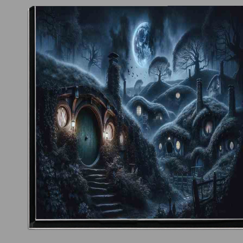 Buy Di-Bond : (Gothic Moonlit Shire Hobbit homes with their round doors)