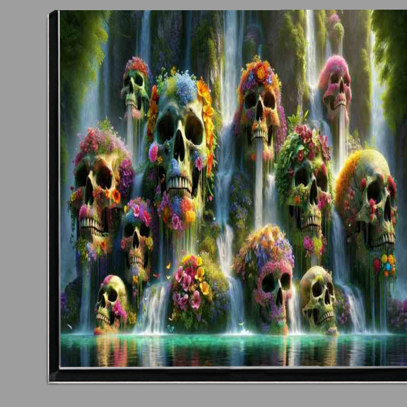 Buy Di-Bond : (Skeletal Floral Cascade down a vibrant floral waterfall)