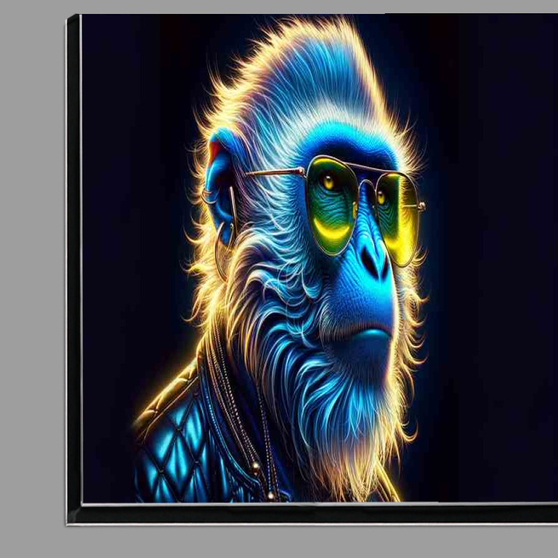 Buy Di-Bond : (Trendsetting Ape Electric Blue Monkey Artwork)