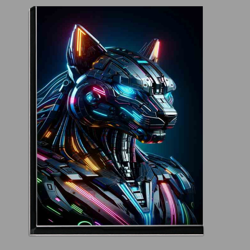 Buy Di-Bond : (Futuristic Mechanical Tiger with Neon Accents)