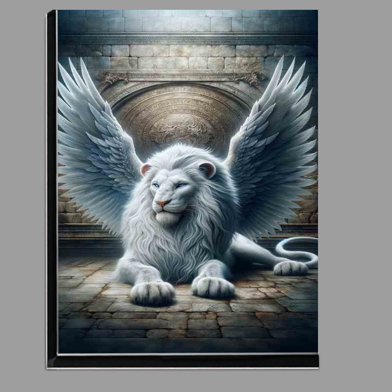 Buy Di-Bond : (Majestic Mythical White Winged Lion )