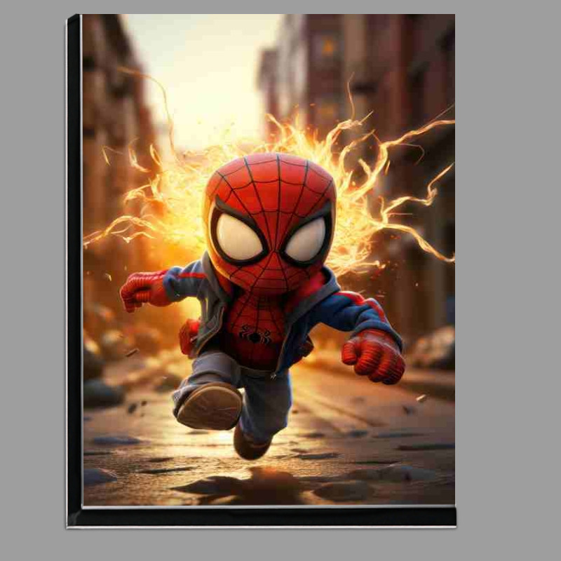 Buy Di-Bond : (Spider man running on the streets)