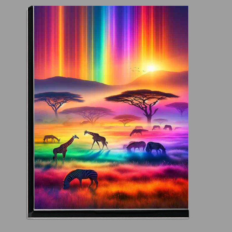 Buy Di-Bond : (Spectrum Savannah Serenity African savannah scene at sunrise)