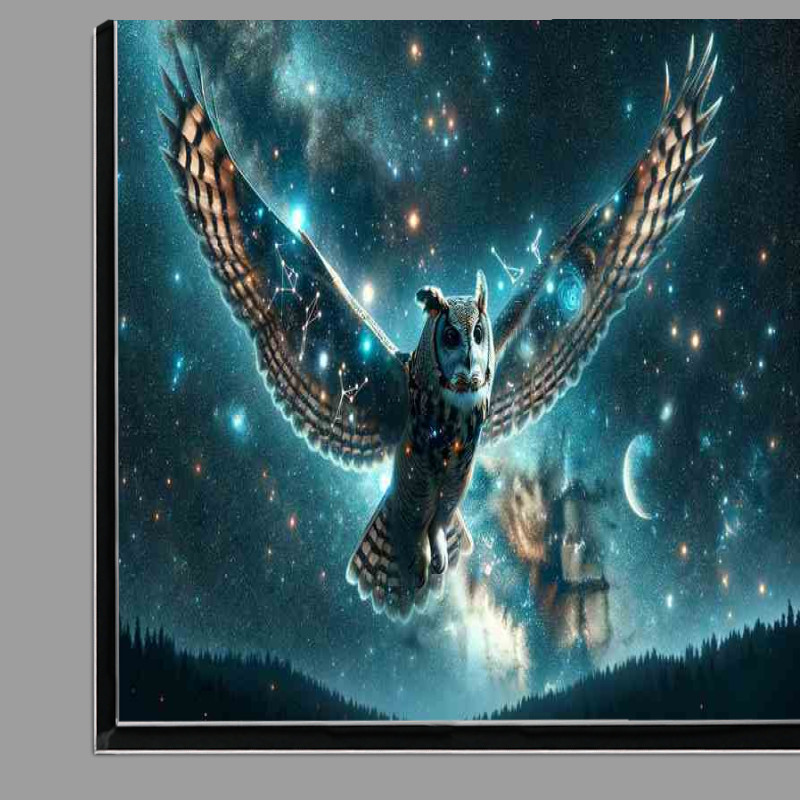 Buy Di-Bond : (Galactic Owl in Starry Night The owl's feathers are woven)
