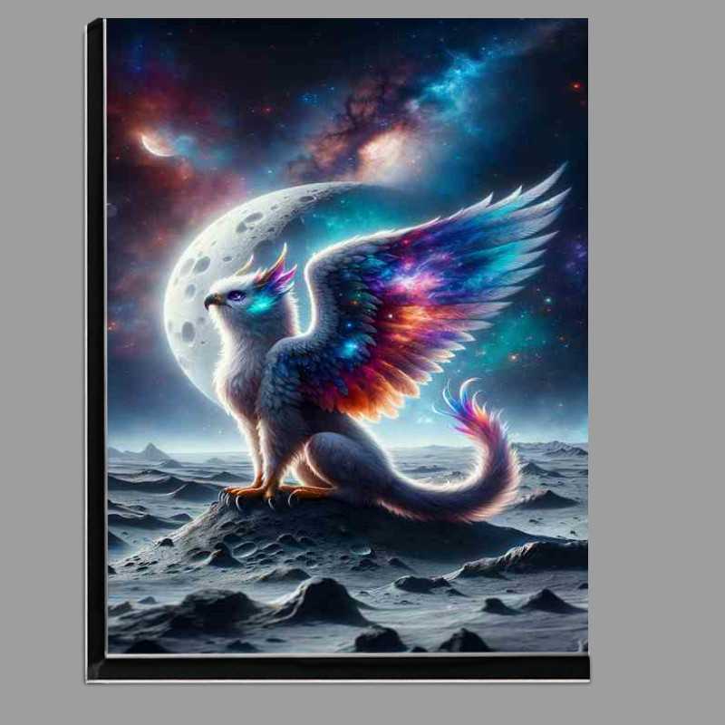 Buy Di-Bond : (Astral Griffin Perched on a Moon Crater with wings that span)