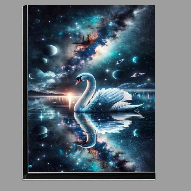 Buy Di-Bond : (Celestial Swan gliding on a cosmic lake)