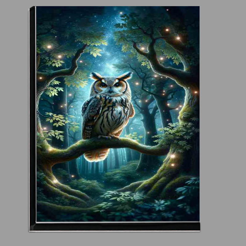 Buy Di-Bond : (Mystical Owl Wisdom perched within an enchanted forest)