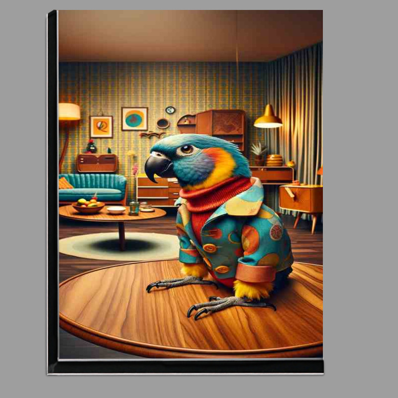 Buy Di-Bond : (Charming Parrot Model in Retro Photoshoot)