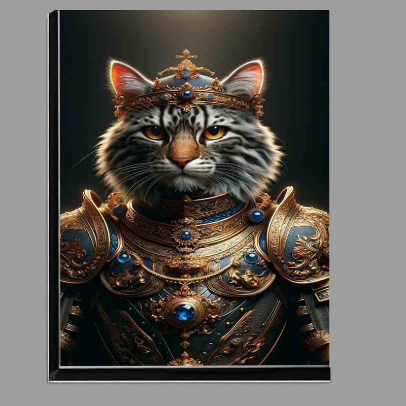 Buy Di-Bond : (Feline Monarch in Ornate Armor cat with a crown)