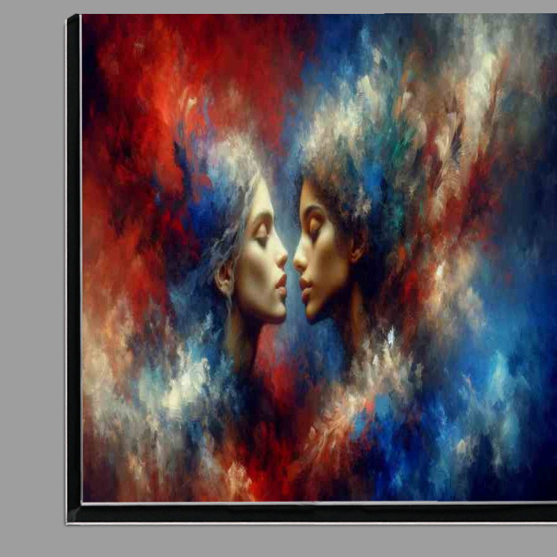 Buy Di-Bond : (Female Couple Love Artistic Representation with love dust)