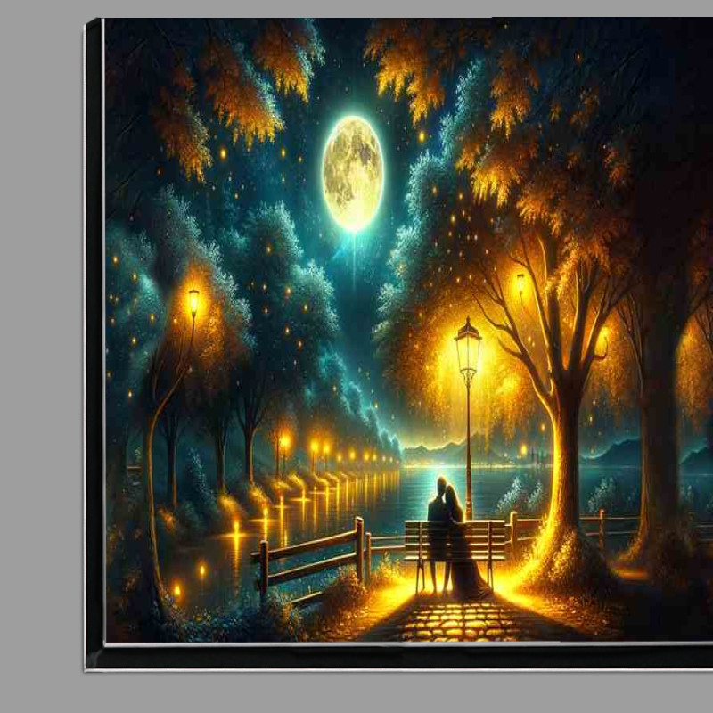 Buy Di-Bond : (Moonlight Serenade Digital Art couple in love)