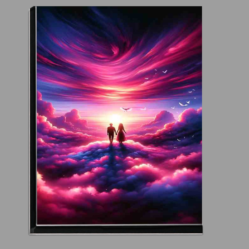 Buy Di-Bond : (Love Above Sunset Dream sweet couple)