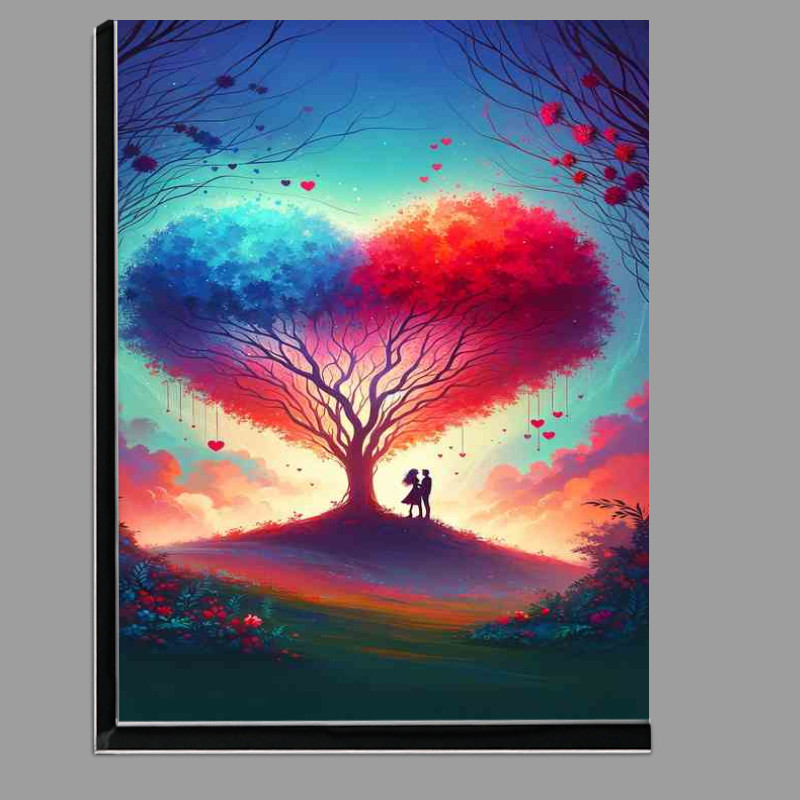 Buy Di-Bond : (Romantic Couple Heart Tree Silhouette)