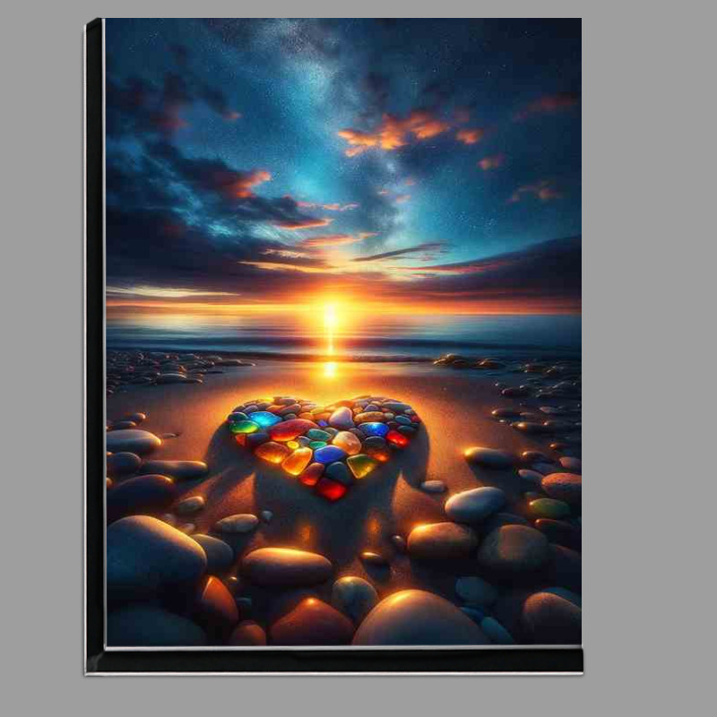 Buy Di-Bond : (Twilight Beach Heart Stones Glowing love)