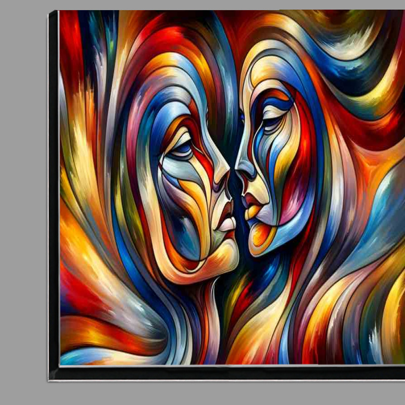 Buy Di-Bond : (Abstract Faces Artistic Expression Painting)