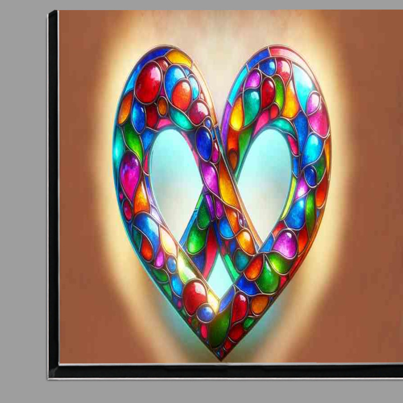 Buy Di-Bond : (Colorful Glass Infinity Heart Vibrant Symbol Artwork)