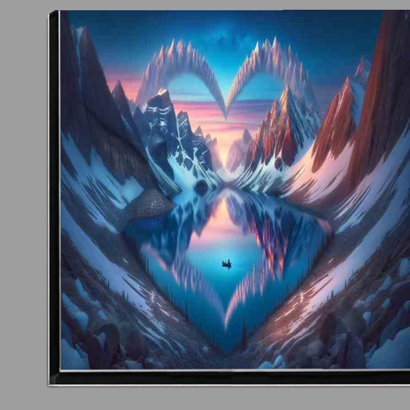 Buy Di-Bond : (Heartfelt Journey Majestic Mountain Heart Lake)
