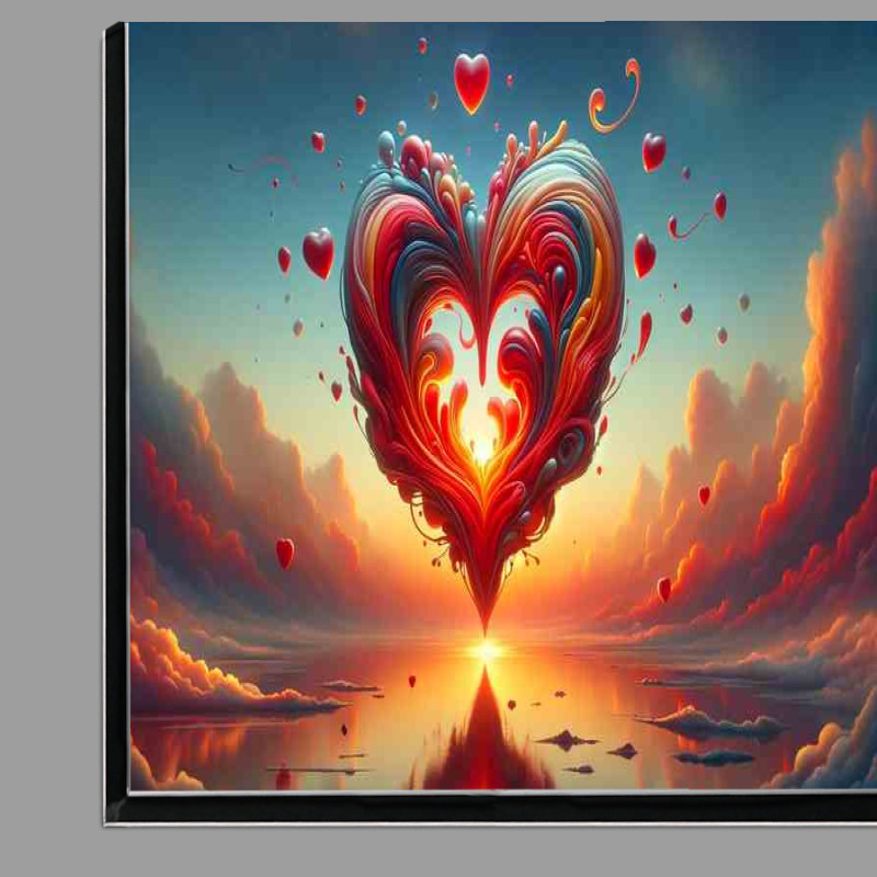 Buy Di-Bond : (Surreal Heart Sunset Love Dreamscape)