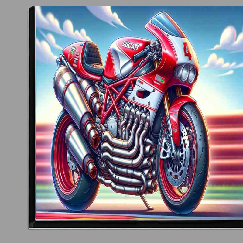 Buy Di-Bond : (Cartoon Ducati 900SS Motorcycle Art)
