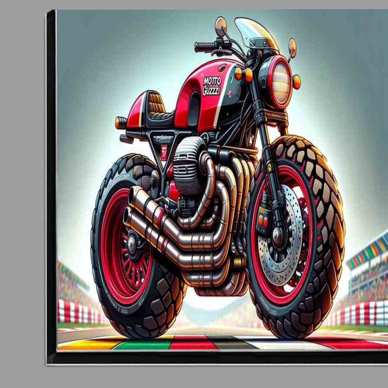 Buy Di-Bond : (Cartoon Moto Guzzi Le Mans Motorcycle Art_)