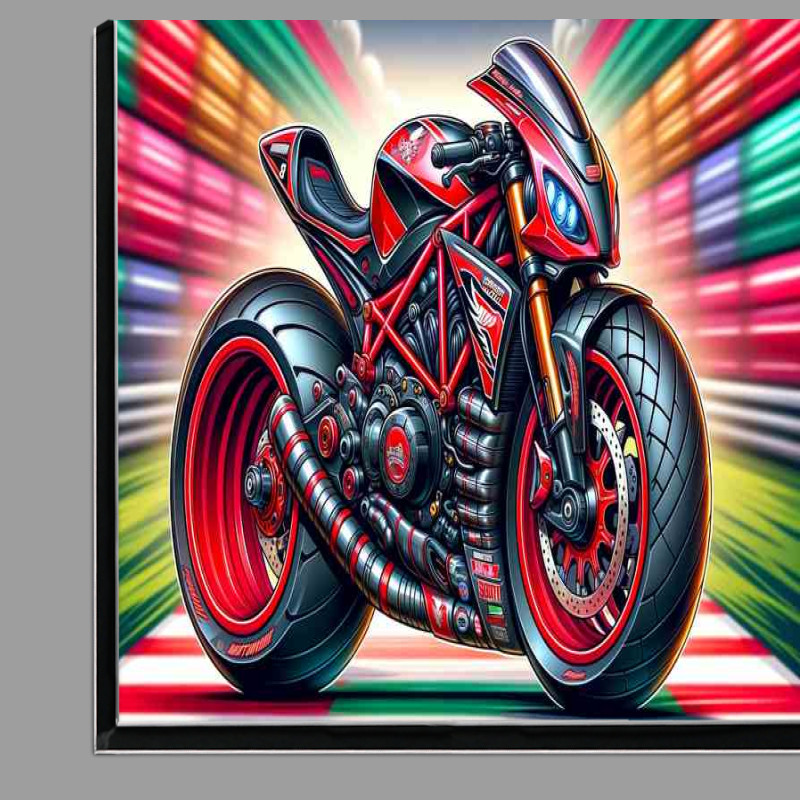 Buy Di-Bond : (Cartoon Moto Morini 350 Sport Motorcycle Art)