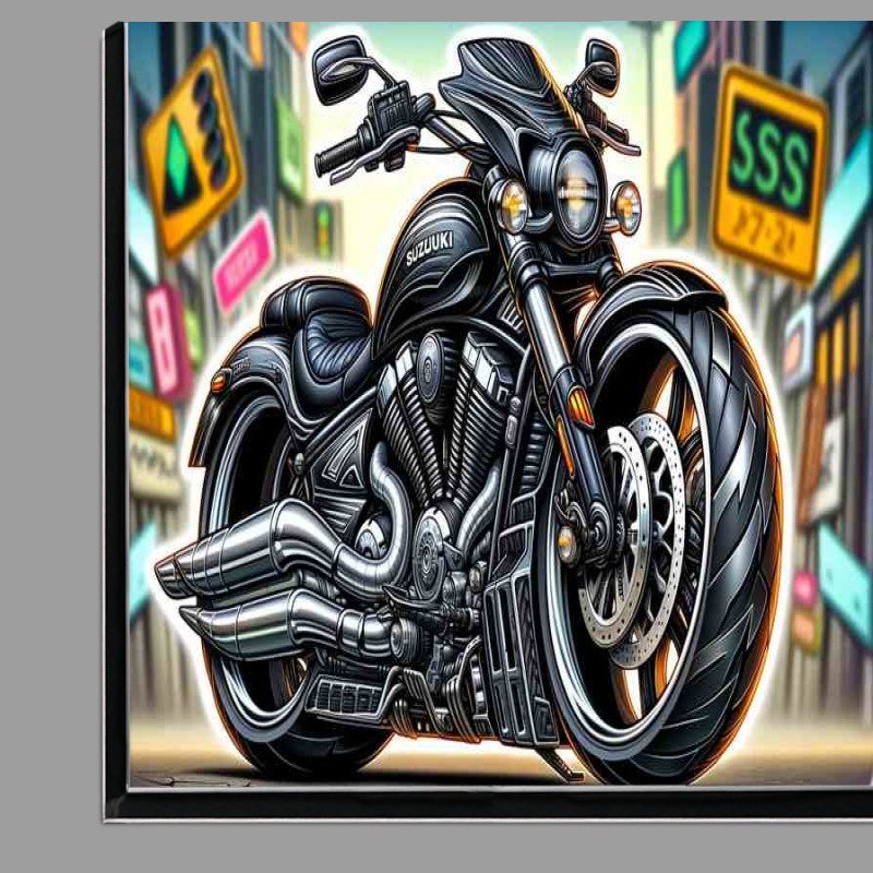 Buy Di-Bond : (Cartoon Suzuki Intruder Motorcycle Art)