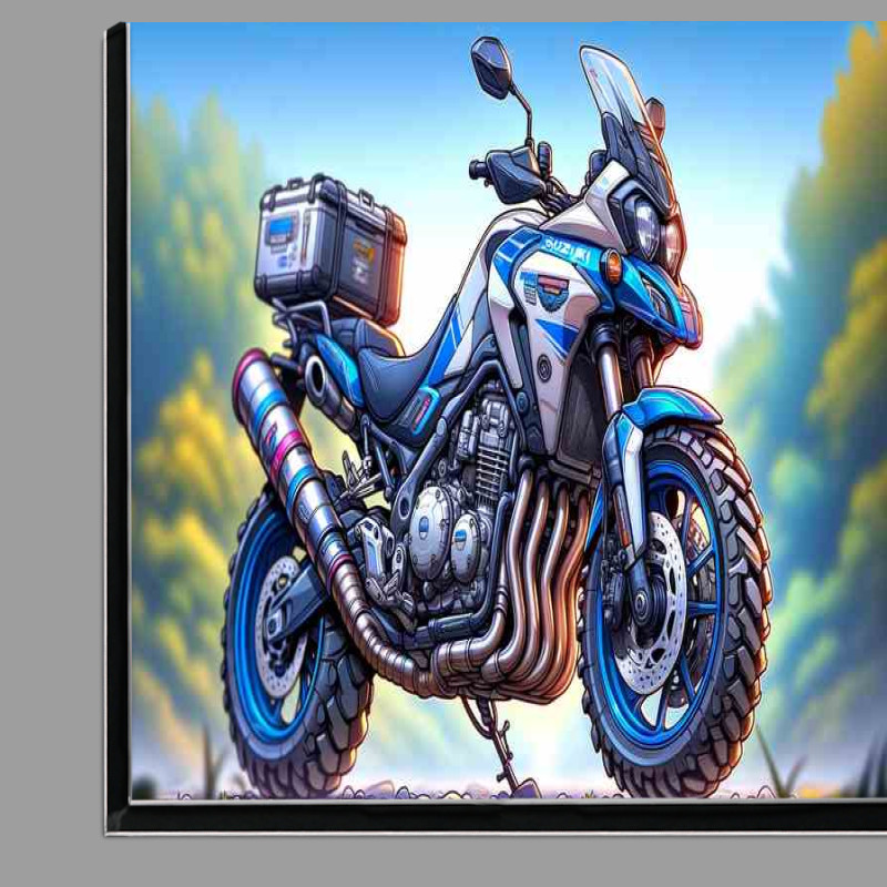 Buy Di-Bond : (Cartoon Suzuki V Strom 650 Motorcycle Art)