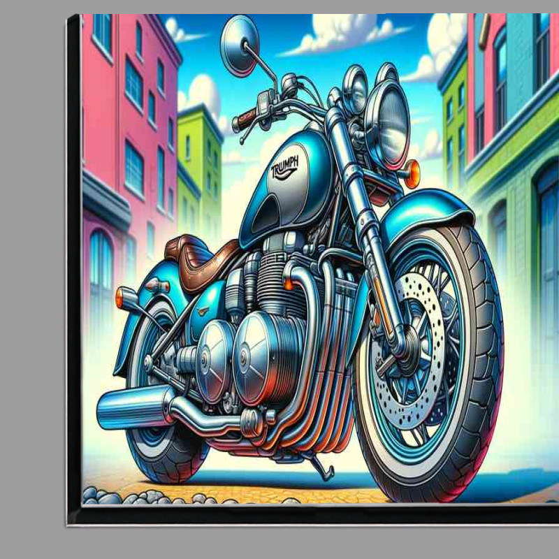 Buy Di-Bond : (Cartoon Triumph Thunderbird 900 Motorcycle Art)